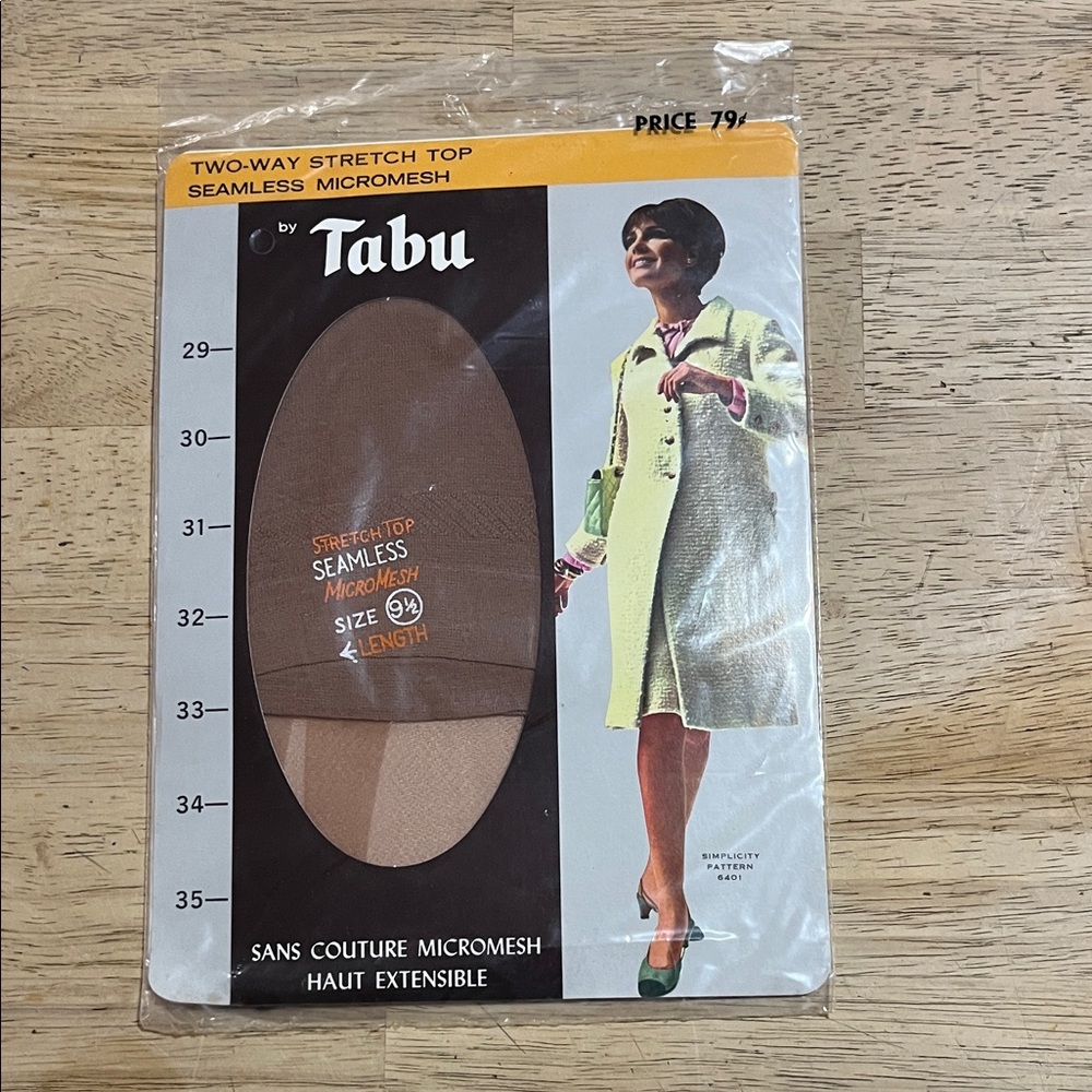 Tabu Seamless Micromesh Top Vintage Nylon Stockings